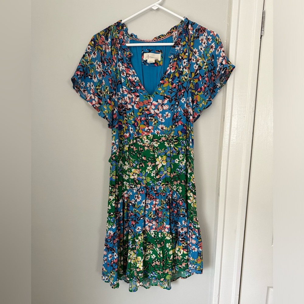 Anthropologie floral mini dress